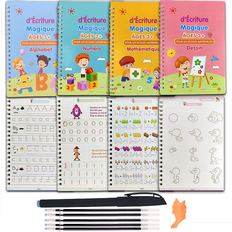 KIDINOTES™ Cahier réutilisable lot de 4